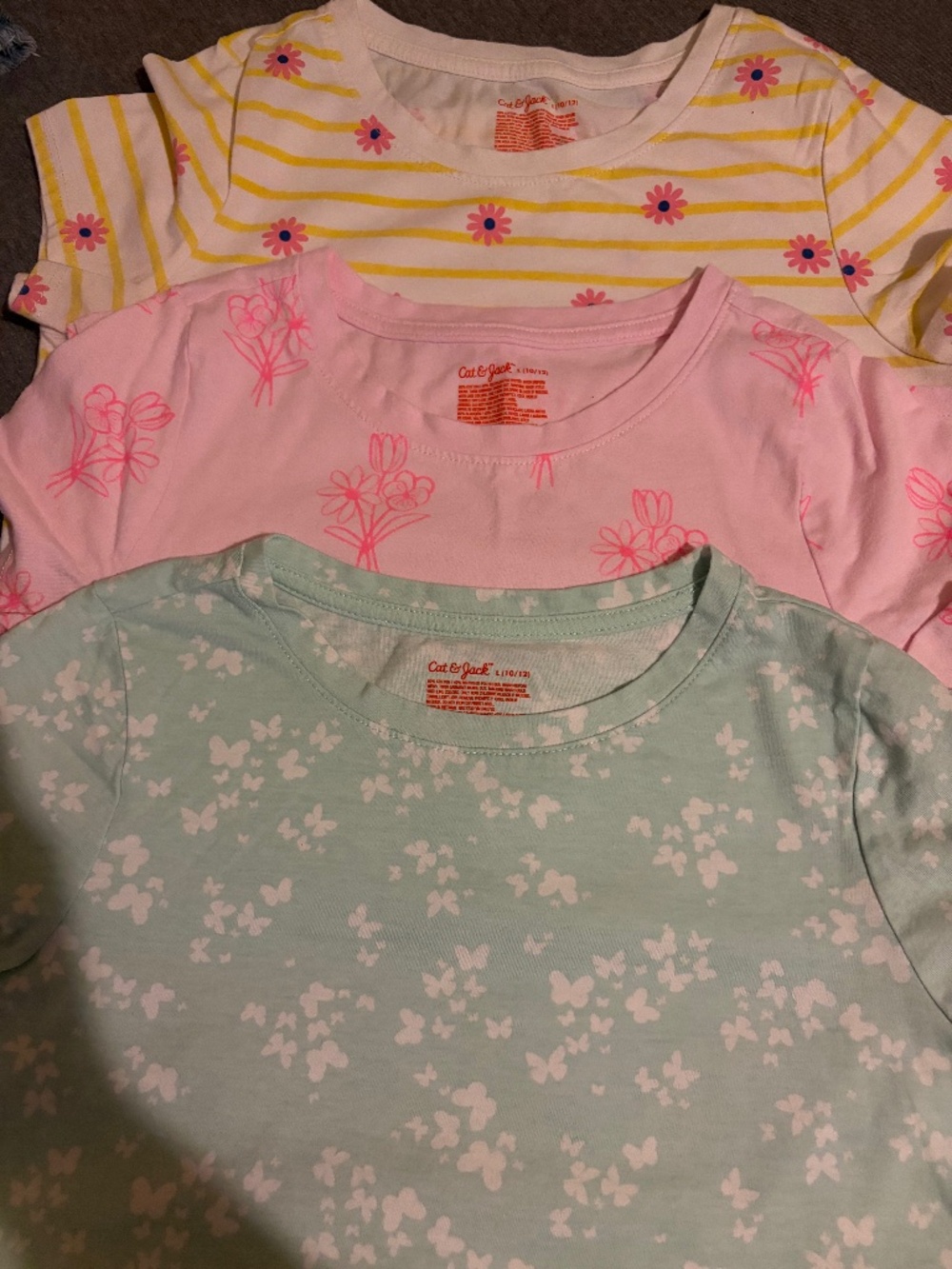 Cat & Jack Girl Tshirts Set of 3
